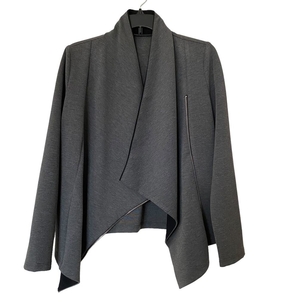 NWT Lookbook Store Cardigan Jacket Blazer Zipper Gray and Black US Size 6
